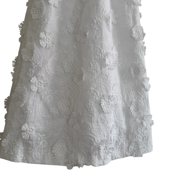 Zara White Floral Embellished Sleeveless Dress Girls size 4-5 - Picture 3 of 6